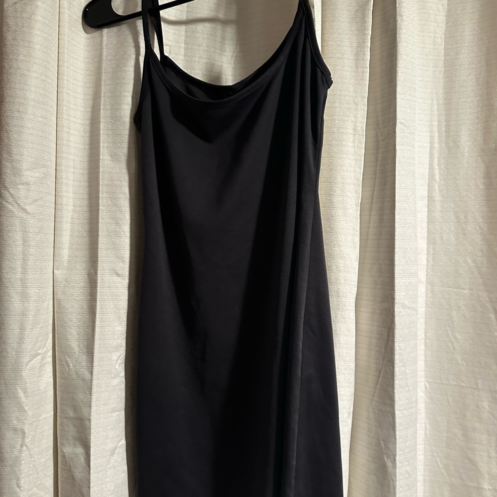 Woman satin slip dress dark grey color size small/medium